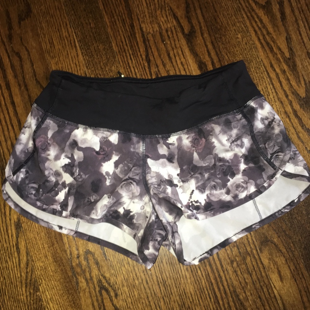 floral lululemon shorts